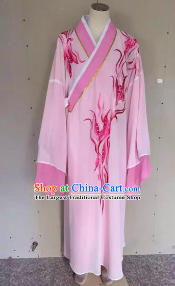 Chinese Traditional Beijing Opera Scholar Pink Robe Peking Opera Niche Clothing for Adults