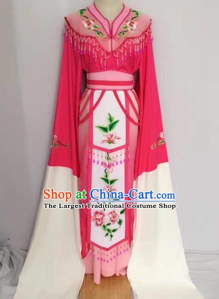 Traditional Chinese Peking Opera Princess Fairy Rosy Dress Beijing Opera Diva Costume for Adults