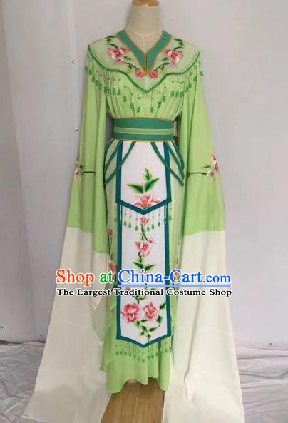 Traditional Chinese Peking Opera Princess Fairy Green Dress Beijing Opera Diva Costume for Adults
