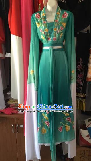 Chinese Peking Opera Princess Fairy Green Dress Traditional Beijing Opera Diva Costume for Adults