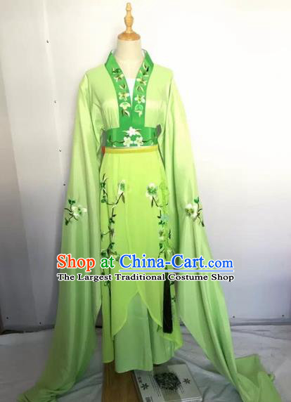 Chinese Peking Opera Fairy Green Dress Traditional Beijing Opera Diva Costume for Adults