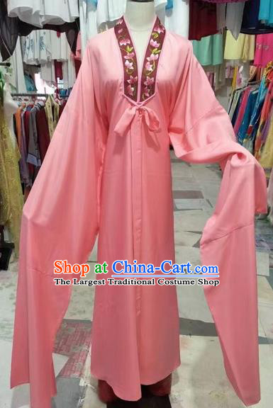 Chinese Beijing Opera Niche Pink Silk Robe Traditional Peking Opera Costume for Adults