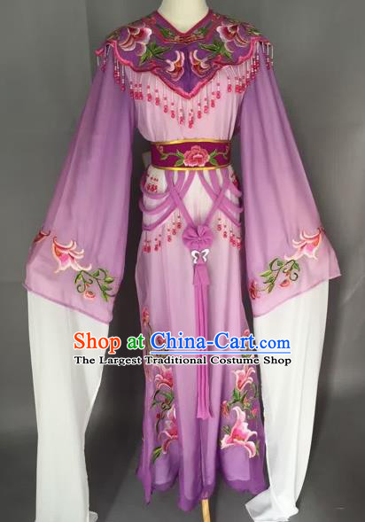 Chinese Beijing Opera Nobility Lady Purple Dress Ancient Princess Costume for Adults