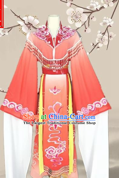 Chinese Traditional Beijing Opera Actress Red Clothing Ancient Princess Costume for Adults