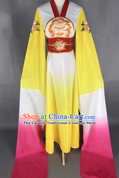 Chinese Traditional Peking Opera Water Sleeve Dress Ancient Princess Embroidered Costume for Adults