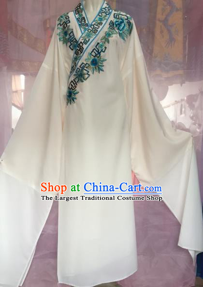 Chinese Beijing Opera Scholar White Clothing Traditional Peking Opera Niche Costumes for Adults