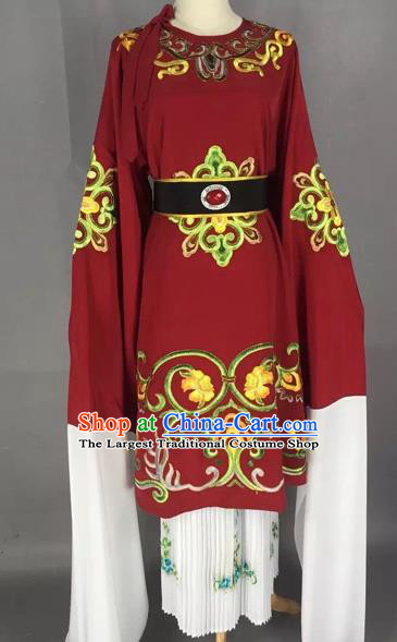 Chinese Beijing Opera Pantaloon Red Clothing Ancient Old Woman Costume for Adults