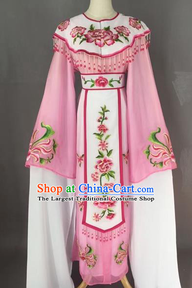 Chinese Beijing Opera Diva Pink Dress Clothing Ancient Princess Costume for Adults