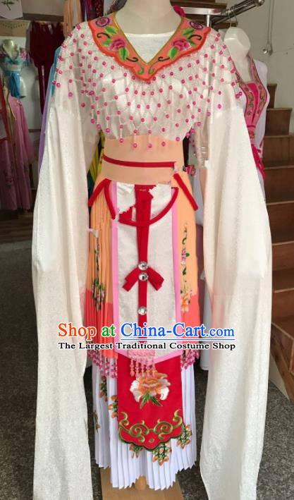 Chinese Ancient Princess Orange Costume Traditional Beijing Opera Diva Dress for Adults
