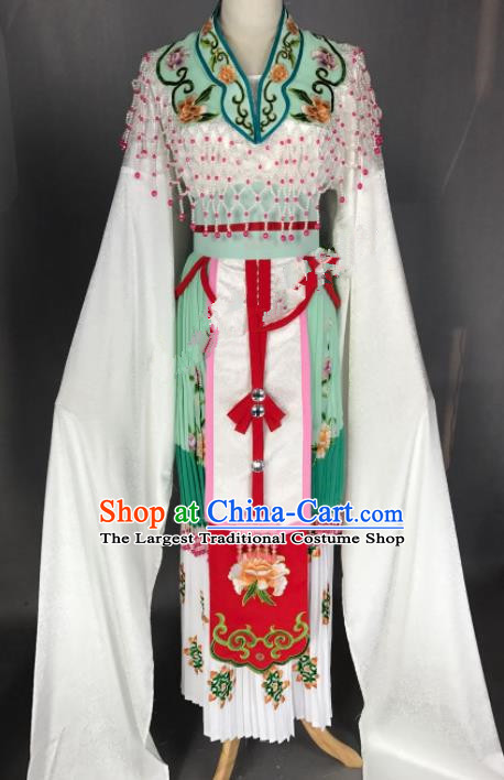 Chinese Ancient Princess Green Costume Traditional Beijing Opera Diva Dress for Adults