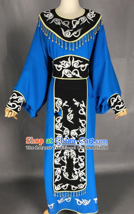 Chinese Beijing Opera Niche Blue Clothing Traditional Peking Opera Scholar Costume for Adults