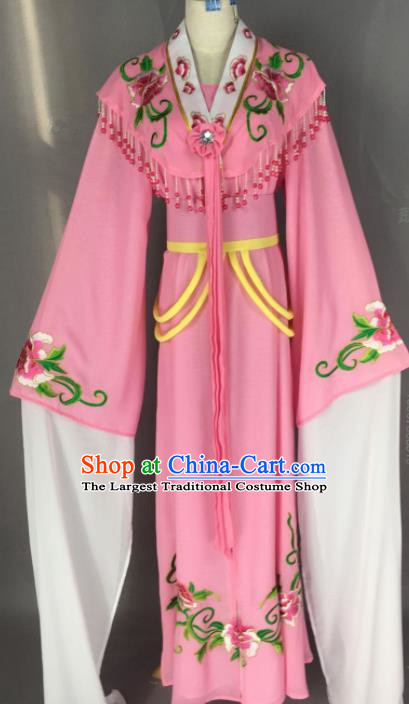 Chinese Ancient Palace Princess Pink Dress Traditional Beijing Opera Actress Costume for Adults