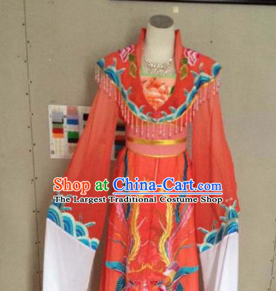 Chinese Ancient Imperial Consort Red Hanfu Dress Traditional Beijing Opera Actress Costume for Adults