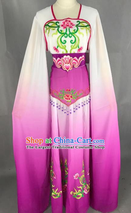 Chinese Ancient Court Maid Purple Dress Traditional Beijing Opera Diva Costume for Adults