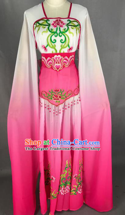 Chinese Ancient Court Maid Pink Dress Traditional Beijing Opera Diva Costume for Adults