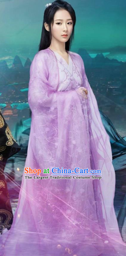 Chinese Ancient Peri Princess Hanfu Dress The Honey Sank Like Frost Ashes of Love Palace Lady Costumes for Women