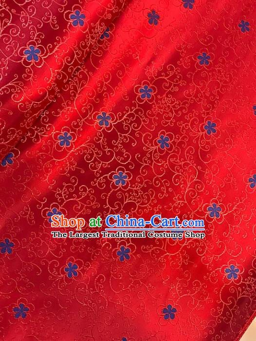 Asian Chinese Traditional Pattern Red Brocade Fabric Silk Fabric Chinese Fabric Material