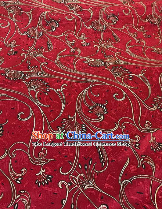 Red Brocade Asian Chinese Traditional Fabric Silk Fabric Chinese Fabric Material