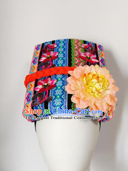 Chinese Traditional Minority Dance Hat Folk Dance Headwear for Women