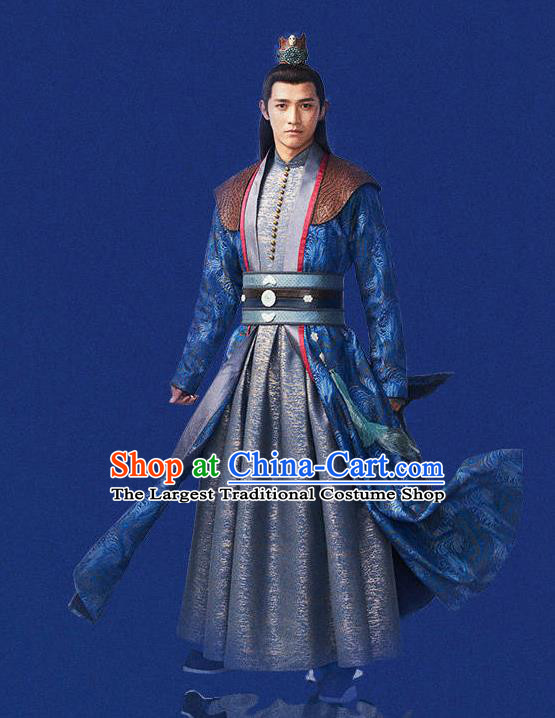 Chinese Ancient Kawaler Swordsman Costumes for Men