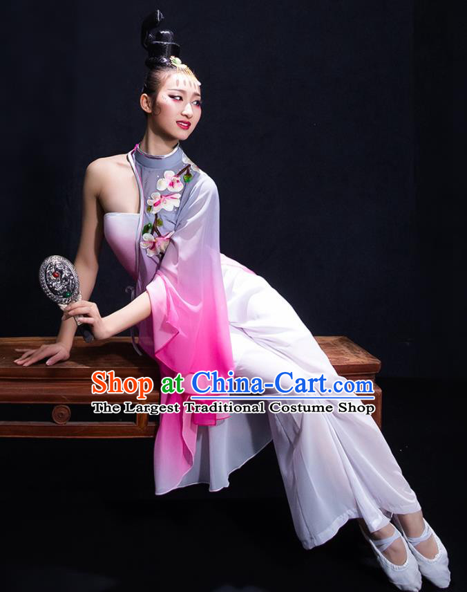 Chinese Traditional Yangko Dance Umbrella Dance Clothing Classical Dance Costume for Women