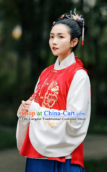 Chinese Ancient Palace Lady Hanfu Han Dynasty Imperial Concubine Queen Embroidered Historical Costumes