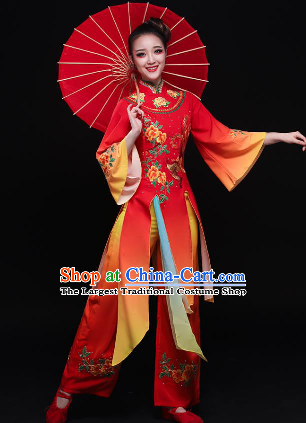 Traditional Chinese Fan Dance Folk Dance Costume Classical Yangko Dance Classical Dance Dress