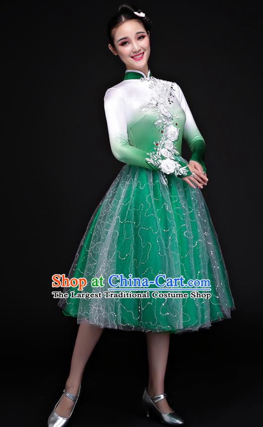 Traditional Chinese Fan Dance Folk Dance Costume Classical Yangko Dance Classical Dance Dress