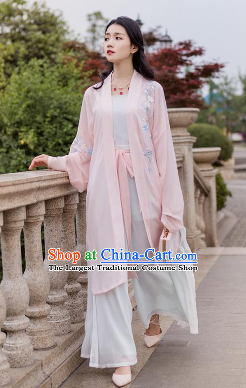 Traditional Chinese Song Dynasty Costumes Ancient Embroidered Hanfu Dress for Women