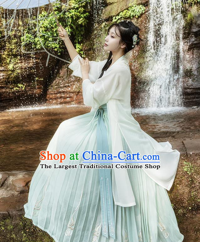 Traditional Chinese Song Dynasty Princess Embroidered Costumes Complete Set for Rich Women
