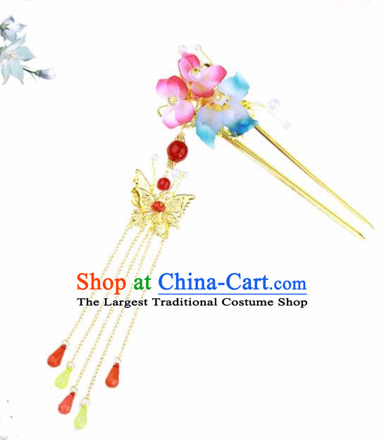 Chinese Traditional Hair Accessories Ancient Hanfu Flowers Hair Clip Hairpins for Women