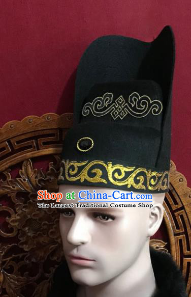 Chinese Traditional Hair Accessories Ancient Tang Dynasty Chancellor Hat for Men