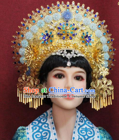 Chinese Handmade Tang Dynasty Queen Phoenix Coronet Ancient Court Hair Accessories for Women