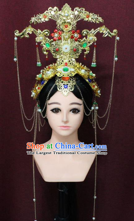 Chinese Handmade Tang Dynasty Queen Phoenix Coronet Ancient Palace Hair Accessories Hairpins for Women