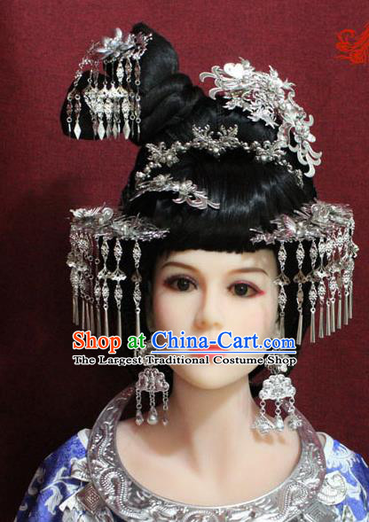 Chinese Handmade Hairpins Phoenix Coronet Ancient Bride Hair Accessories for Women