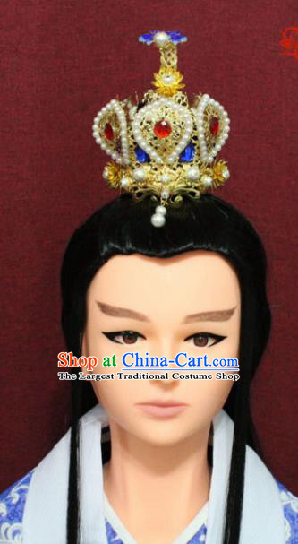 Chinese Traditional Swordsman Jewel Hairdo Crown Ancient Prince Hair Accessories for Men