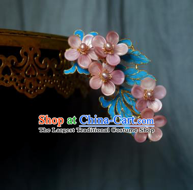Chinese Handmade Princess Pink Flowers Hairpins Ancient Hair Stick Hair Accessories for Women