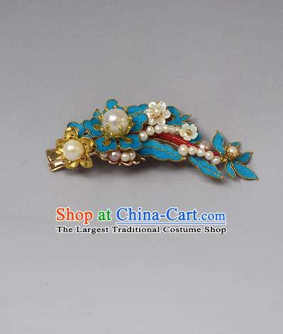 Chinese Ancient Qing Dynasty Palace Tian-Tsui Hair Claw Hair Accessories Handmade Hairpins for Women