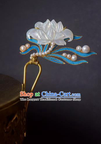 Chinese Handmade Princess Hanfu Hairpins Lotus Hair Clip Ancient Hair Accessories for Women