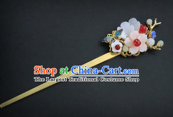 Chinese Ancient Hair Accessories Cloisonne Hair Clip Hanfu Handmade Hairpins for Women