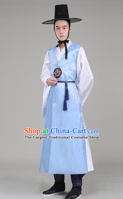 Asian Korean Traditional Costumes Korean Palace Hanbok Embroidered Clothing for Men