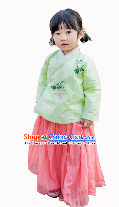 Traditional Chinese Ancient Costumes Ming Dynasty Princess Hanfu Clothing for Kids