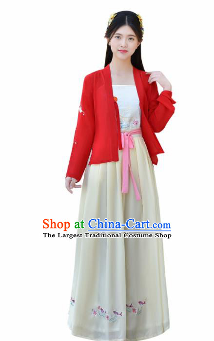 Traditional Chinese Ancient Young Lady Costumes Song Dynasty Clothing for Women