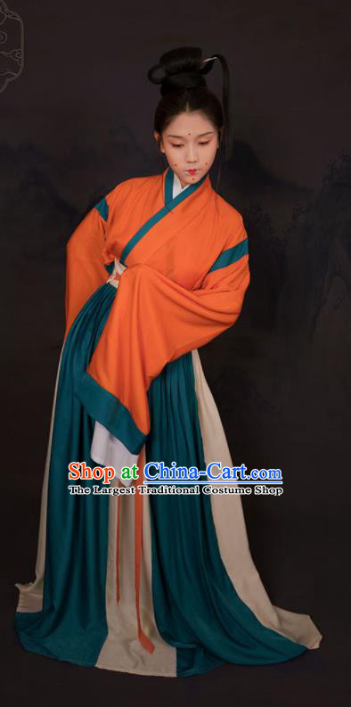 Chinese Ancient Palace Lady Hanfu Han Dynasty Imperial Concubine Queen Embroidered Historical Costumes