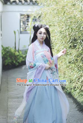 Chinese Cosplay Ancient Fairy Costumes Traditional Tang Dynasty Princess Hanfu Dress for Women
