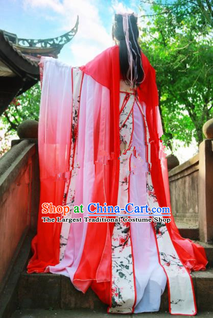 Chinese Ancient Palace Lady Hanfu Han Dynasty Imperial Concubine Queen Embroidered Historical Costumes