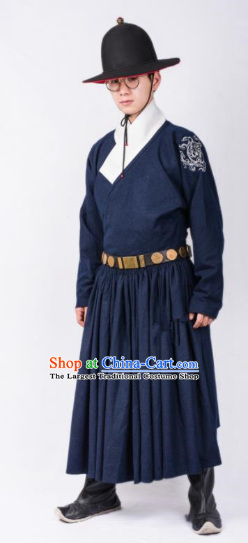 Chinese Ancient Swordsman Blades Clothing Traditional Ming Dynasty Imperial Bodyguard Costumes for Men