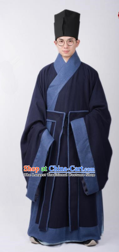 Chinese Ancient Scholar Clothing Traditional Ming Dynasty Taoist Priest Costumes for Men