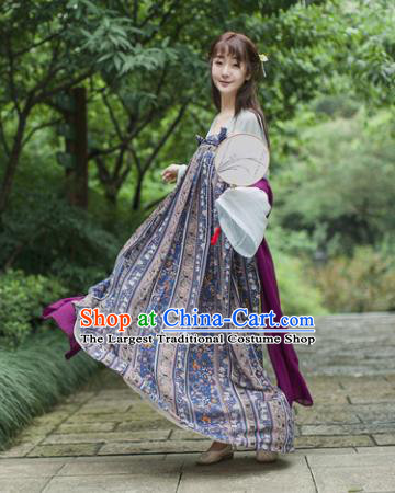 Chinese Ancient Hanfu Traditional Jin Dynasty Embroidered Historical Costumes