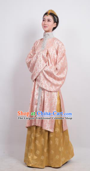 Chinese Ancient Hanfu Traditional Jin Dynasty Embroidered Historical Costumes